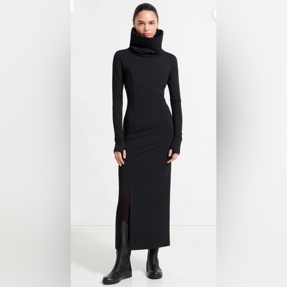 2. Marcella $148 Lisa Sweatshirt Maxi Long sleeve Dress in black